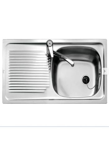 TEKA FREG. E/50 1C+1E INOX 800X440 prof 150 *
