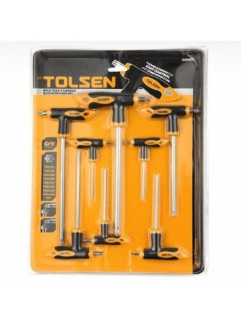 JUEGO LLAVES ALLEN DE TORX MANGO TIPO T 8pz tolsen