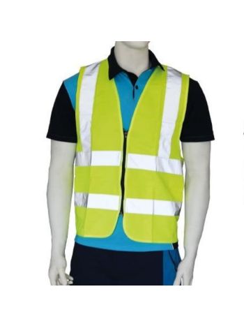 CHALECO REFLECTANTE AMARILLO C/CREMALLERA T-M